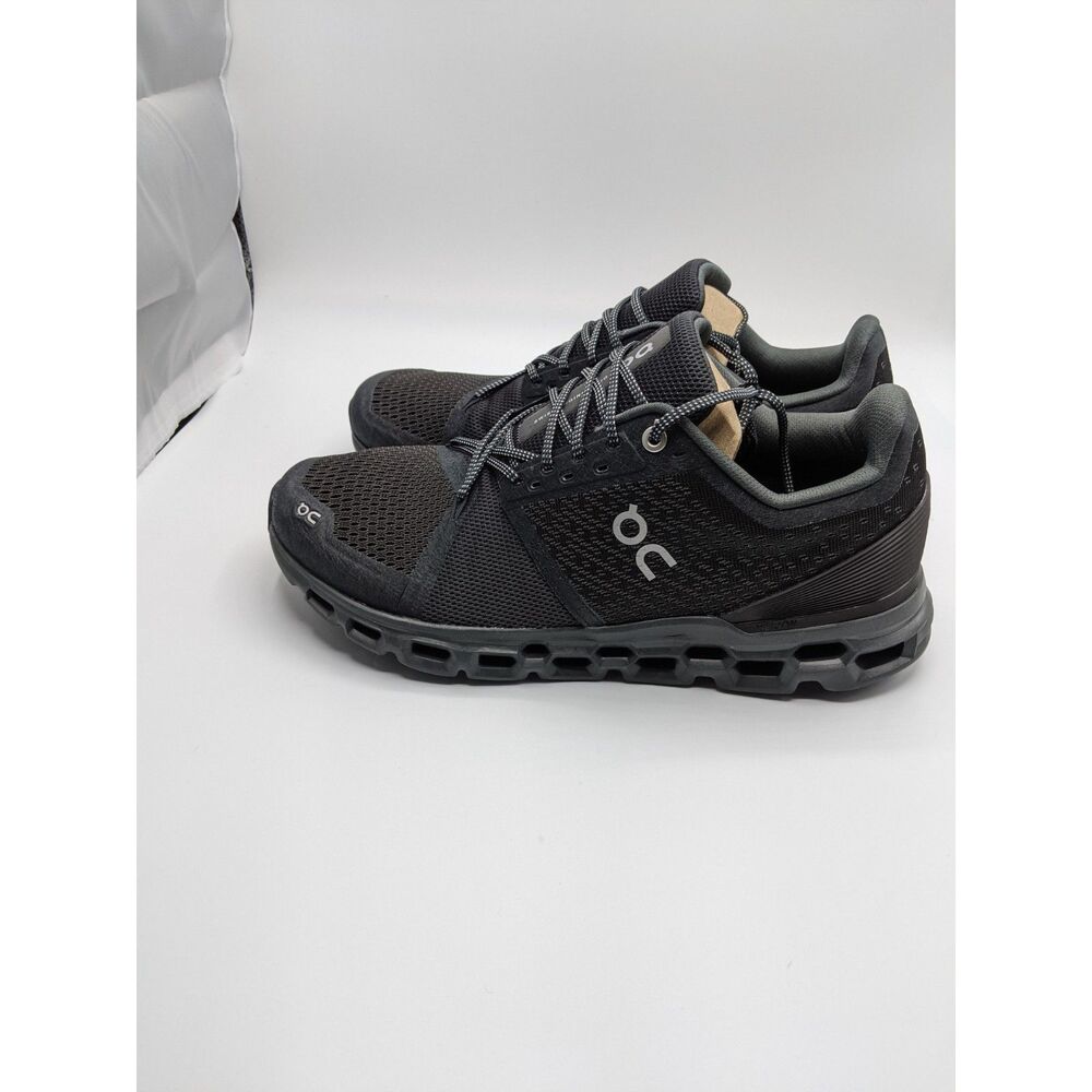 On Men's Cloudstratus Sneakers, All Black, 8 Medium US